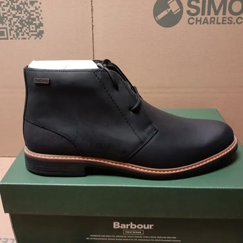 BOXED PAIR OF BARBOUR READHEAD SHOES IN BLACK - UK 11