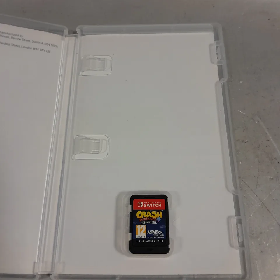 CRASH BANDICOOT IT'S ABOUT TIME FOR NINTENDO SWITCH 