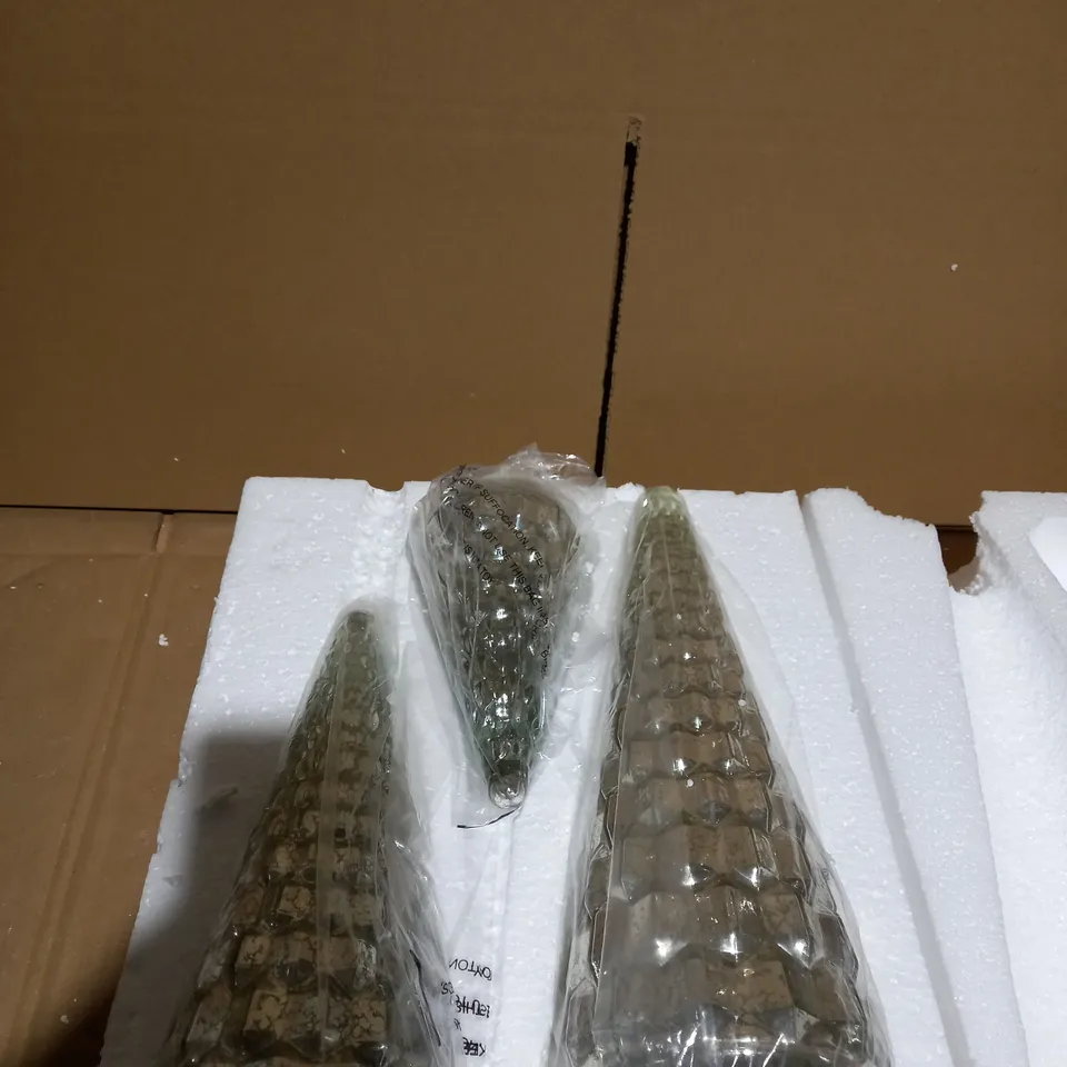 ALISON CORK SET OF MERCURY GLASS TREES