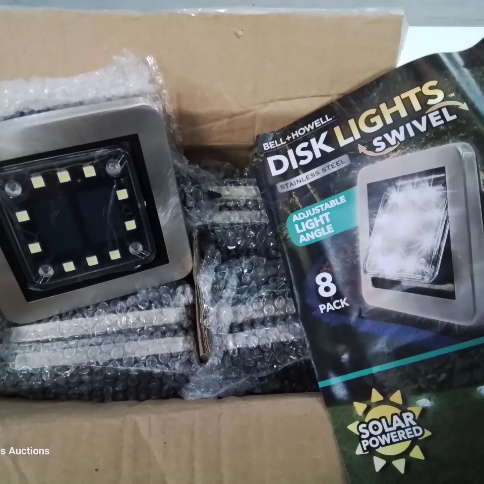 BELL AND HOWELL SET OF 8 SQUARE SWIVEL DISK LIGHTS