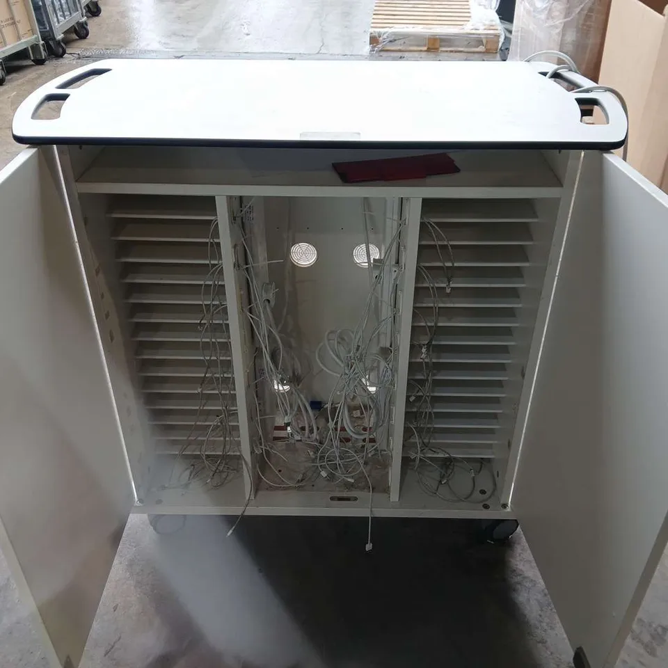 DESK CHARGING STATION TWIN DOCK CUPBOARD - COLLECTION ONLY 