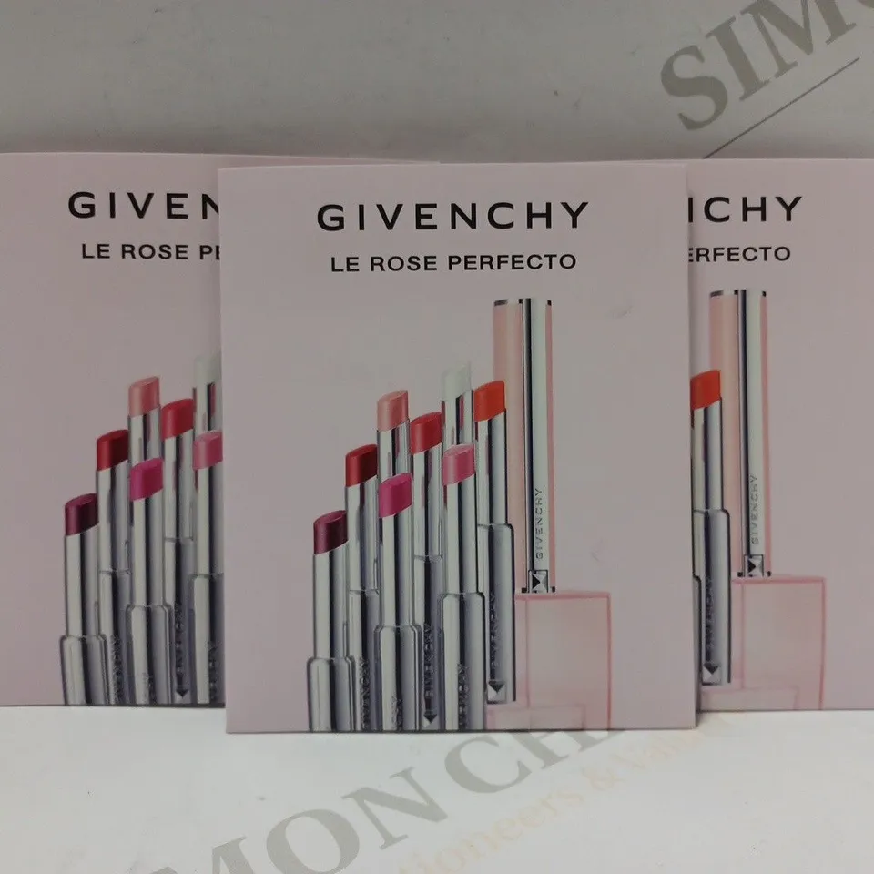 BOX OF APPROX 100 GIVENCHY LE ROSE PERFECTO BEAUTIFYING LIP BALM TESTERS 