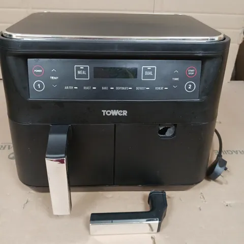 BOXED TOWER 10.4L VORTX DUAL BASKET AIR FRYER