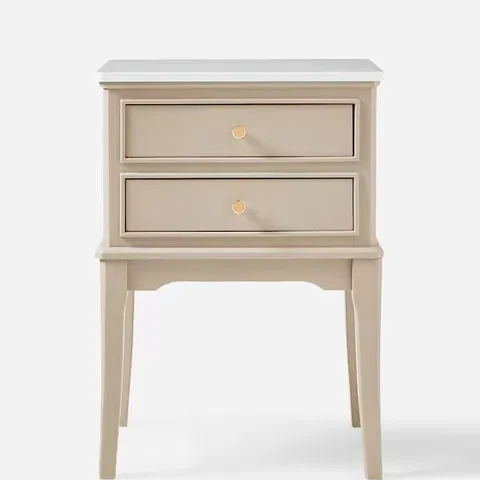 LOUISE 2 DRAWER BEDSIDE TABLE CASHMERE
