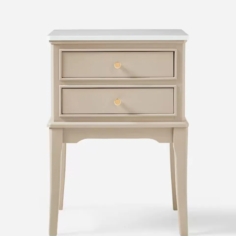LOUISE 2 DRAWER BEDSIDE TABLE CASHMERE