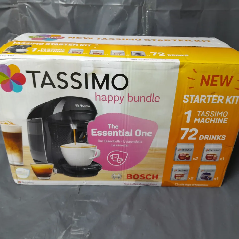 TASSIMO HAPPY POD COFFEE MACHINE & KENCO PACKETS