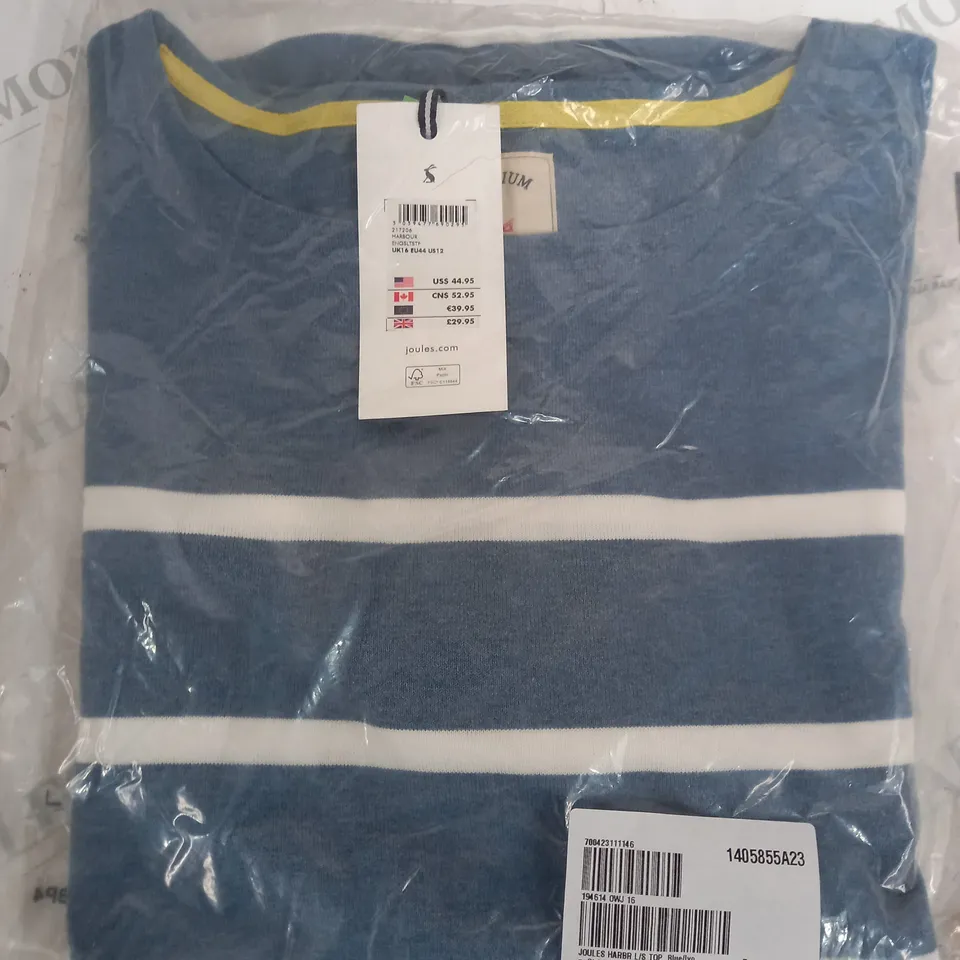 JOULES HARBER TOP BLUE/LVORY ASSIZE 16