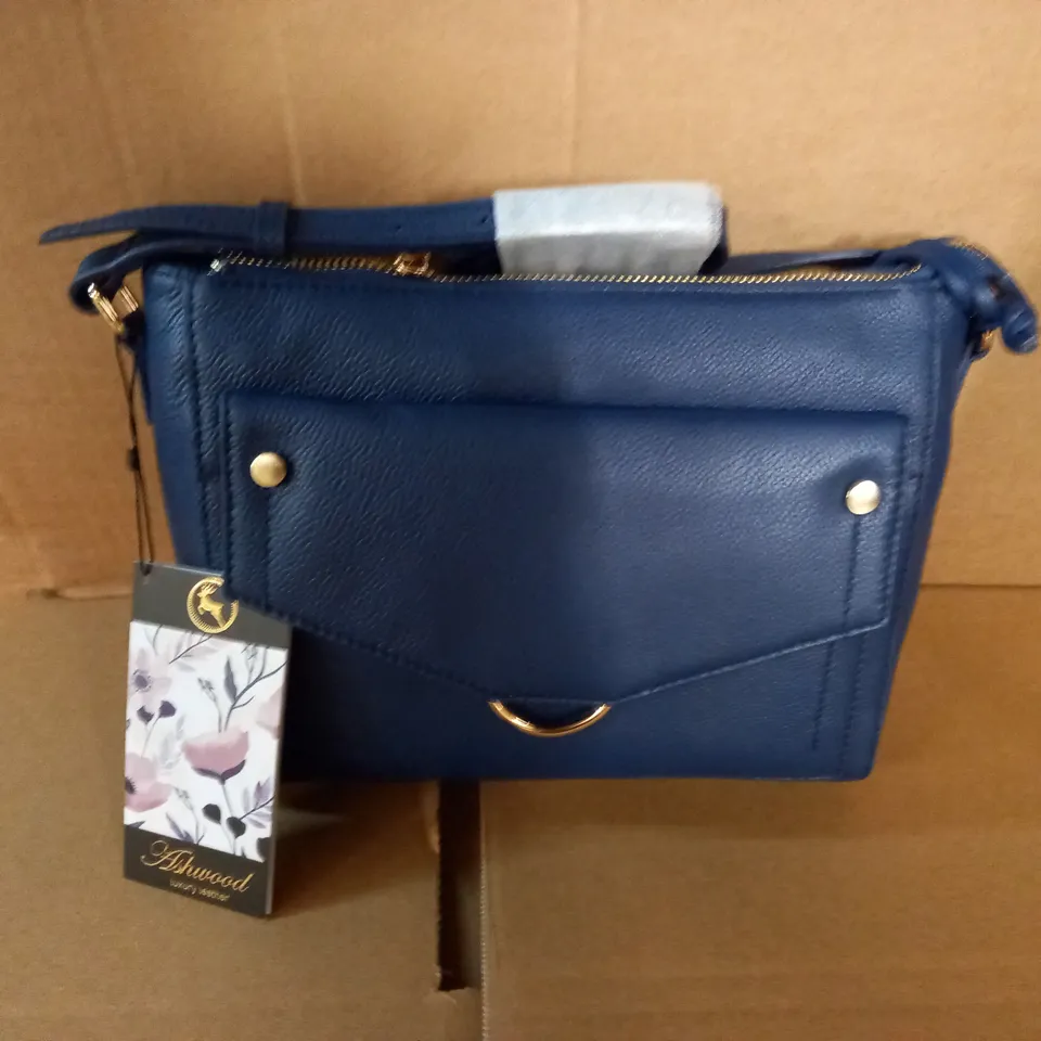 ASHWOOD BLUE LEATHER BAG 