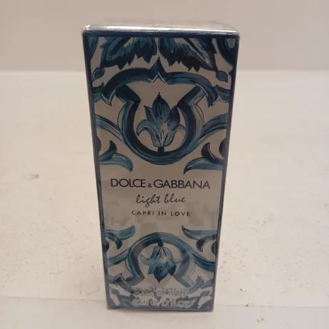 BOXED AND SEALED DOLCE AND GABBANA LIGHT BLUE CAPRI IN LOVE EAU DE PARFUM 50ML