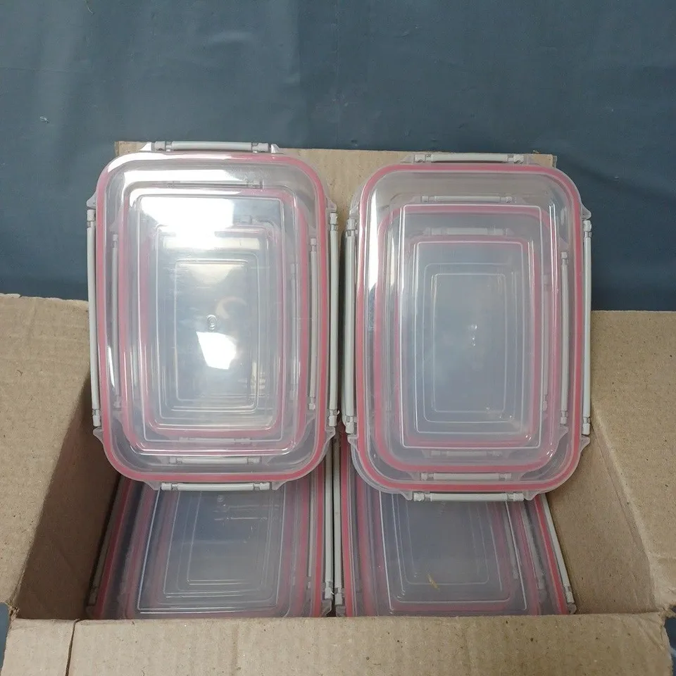 LOT OF 4 SETS (3 PER SET) FOOD STORAGE CONTAINERS WITH LIDS