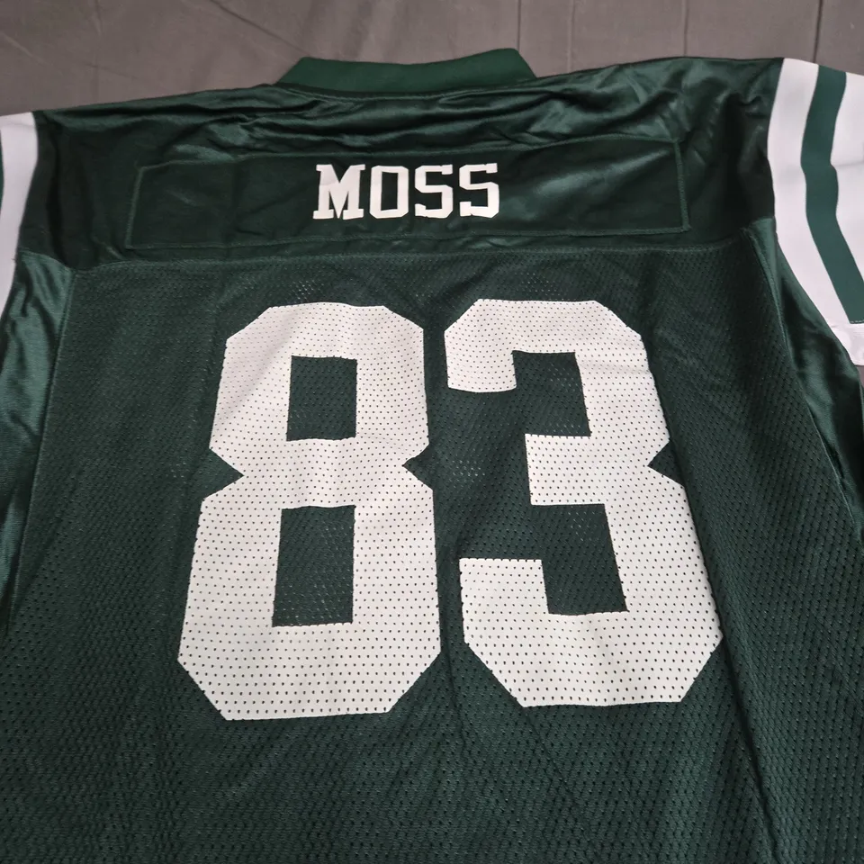 NEW YORK JETS FOOTBALL JERSEY - MOSS 83 - SIZE L