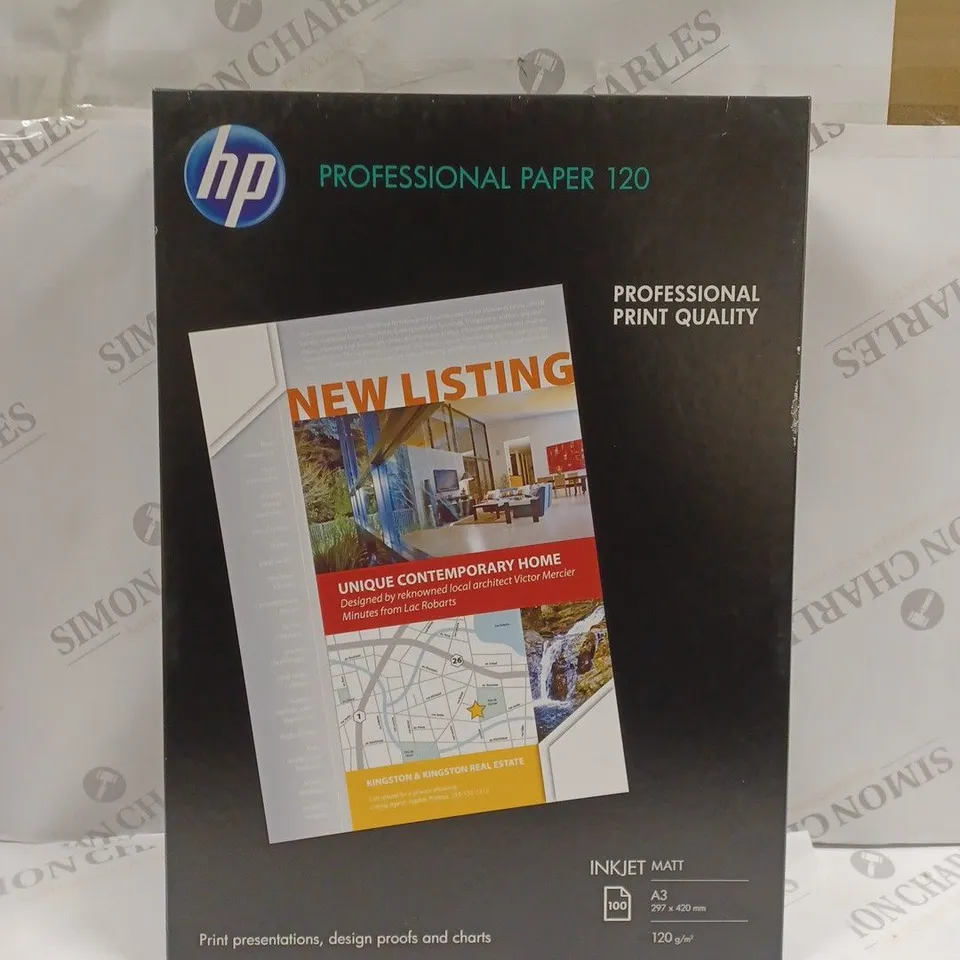 3 X BOXED HP PROFESSIONAL PAPER 120 INKJET MATT PRINTING PAPER - A3