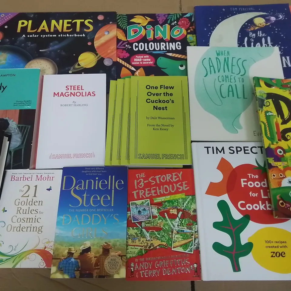 LARGE QUANTITY OF ASSORTED BOOKS TO INCLUDE AQA CHEMISTRY,  JEFFREY ARCHER AND DANIELLE STEEL