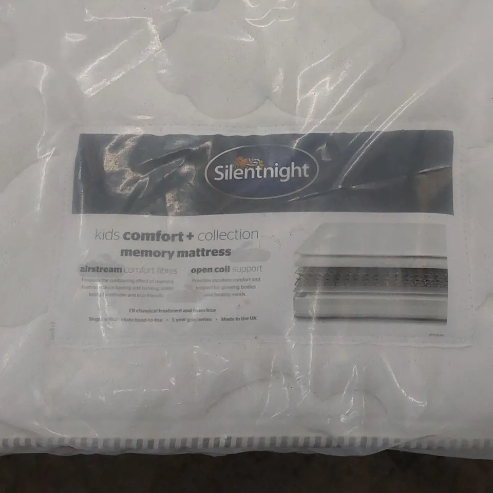 QUALITY BAGGED SILENTNIGHT KIDS COMFORT 90CM SINGLE MEMORY FOAM MATTRESS 
