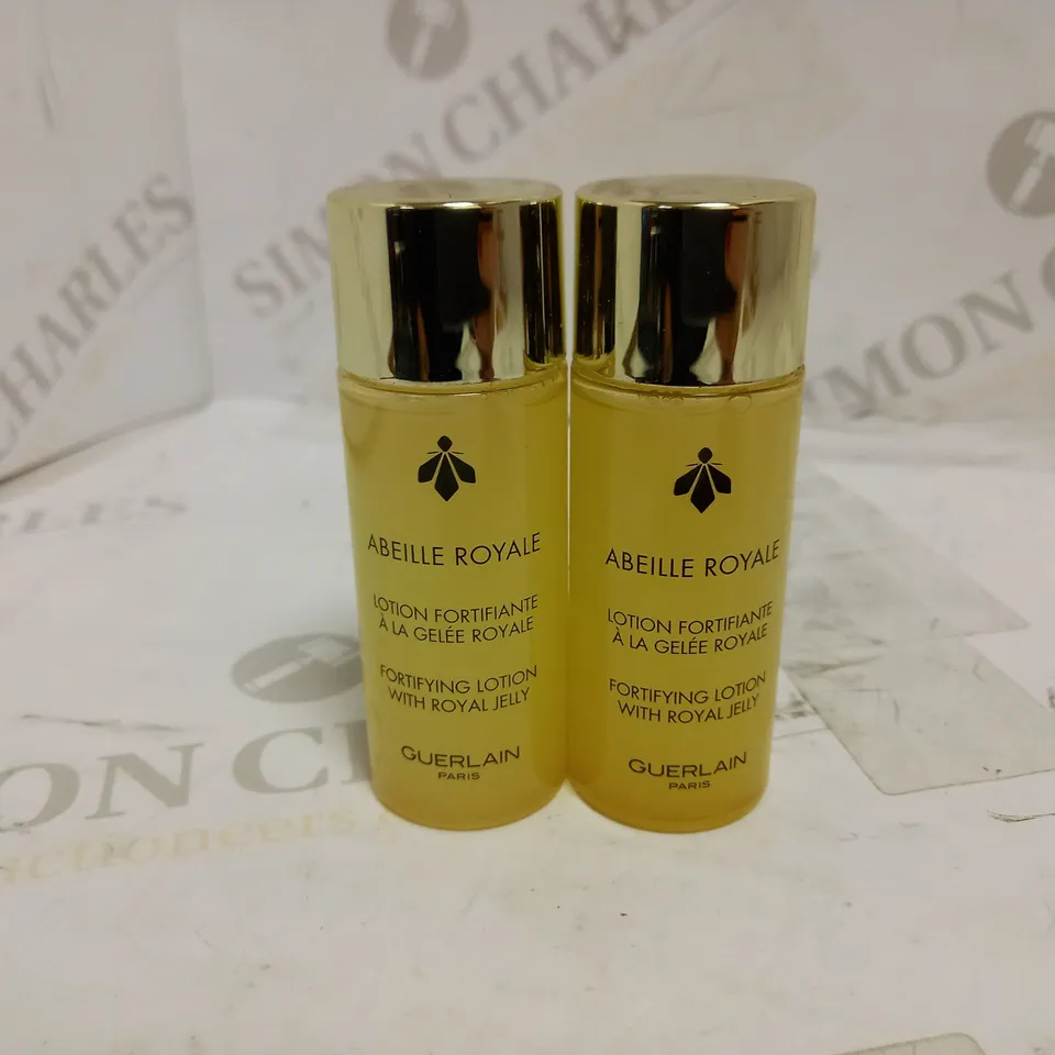PAIR OF GUERLAIN ABEILLE ROYALE FORTIFYING LOTION WITH ROYAL JELLY FACIAL TONER (2 X 40ML)