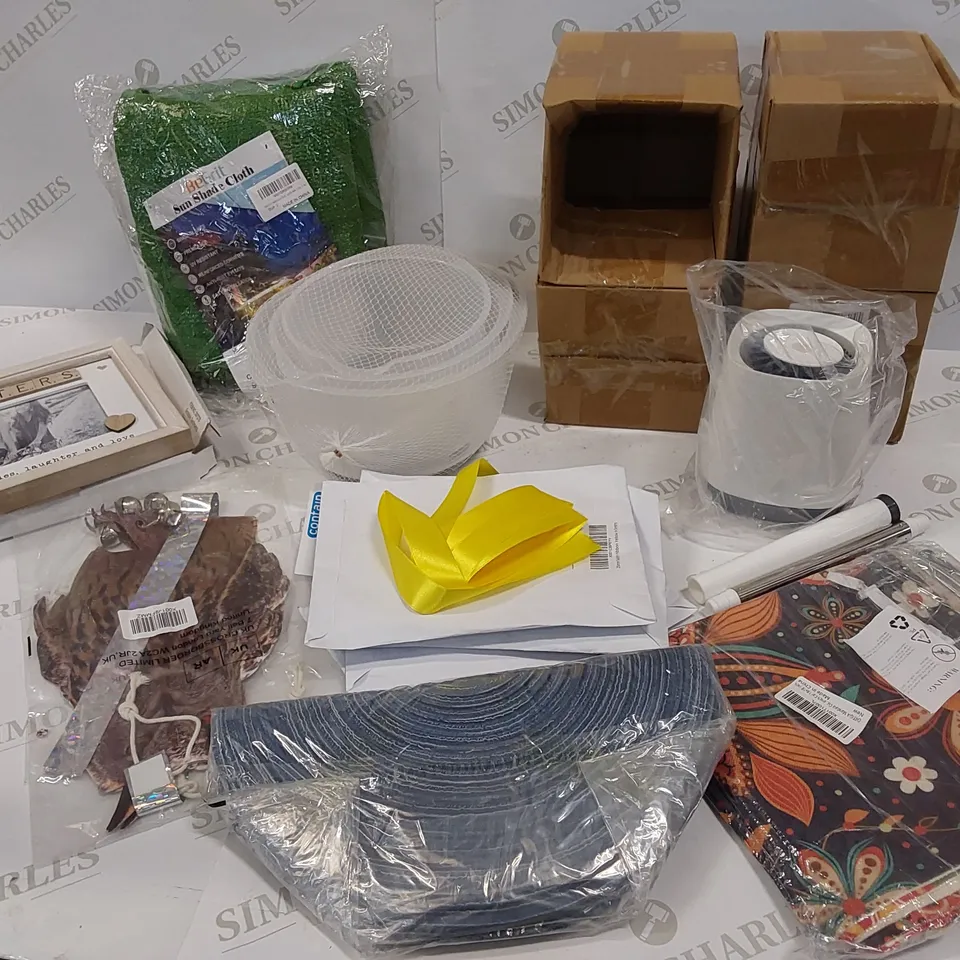 14 BRAND NEW ITEMS TO INCLUDE: SUN SHADE CLOTH, SISTERS PHOTO FRAME, 5 X YELLOW RIBBON, COASTERS 