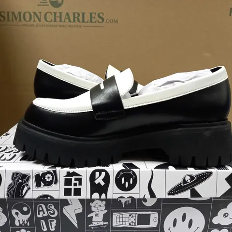 KOI WILLOW MONOCHROME VEGAN LOAFERS - SIZE 3