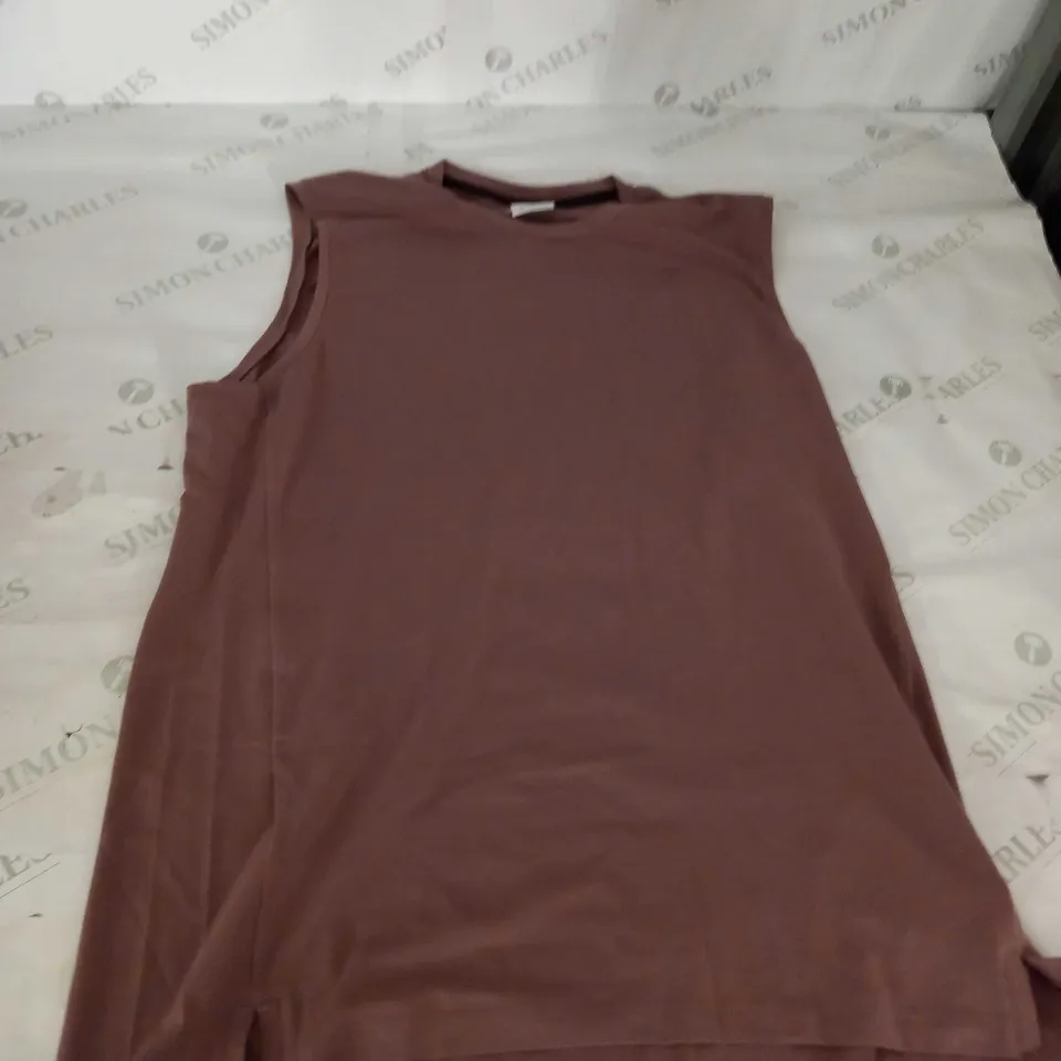 LARGE GYMSHARK GYM VEST - BROWN 