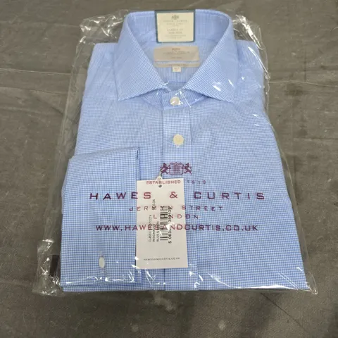 HAWES & CURTIS SHIRT IN BLUE SIZE 16.5 - 34 