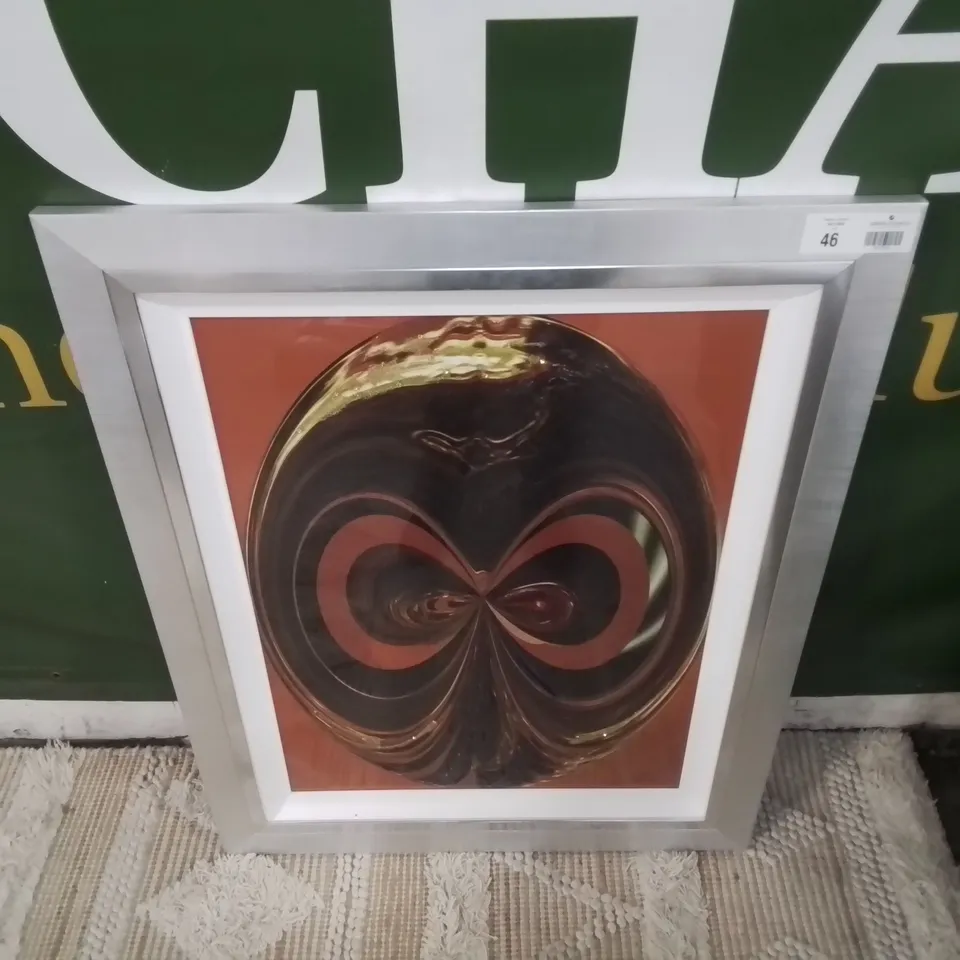 FRAMED 'BRONZE MASK' APPROXIMATELY 82X102CM RRP £175