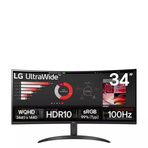 BOXED LG 34" QHD ULTRAWIDE CURVED MONITOR