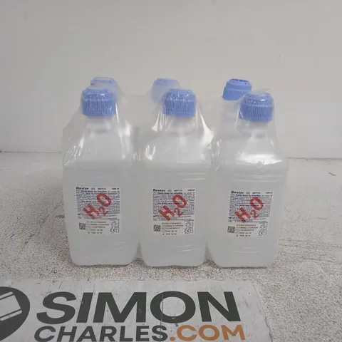 PACK OF 6 BAXTER STERILE WATER FOR IRRIGATION 1000ML