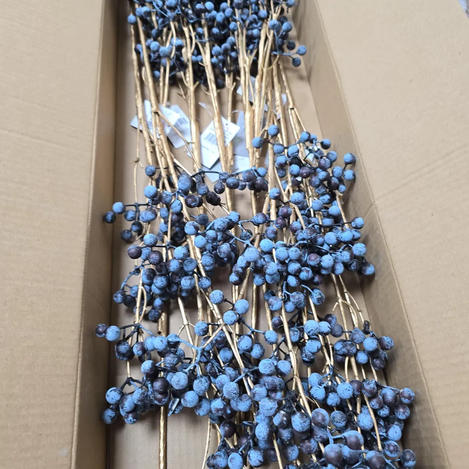 12X GISELA GRAHAM FAUX FLOWER BLUEBERRY PLANT