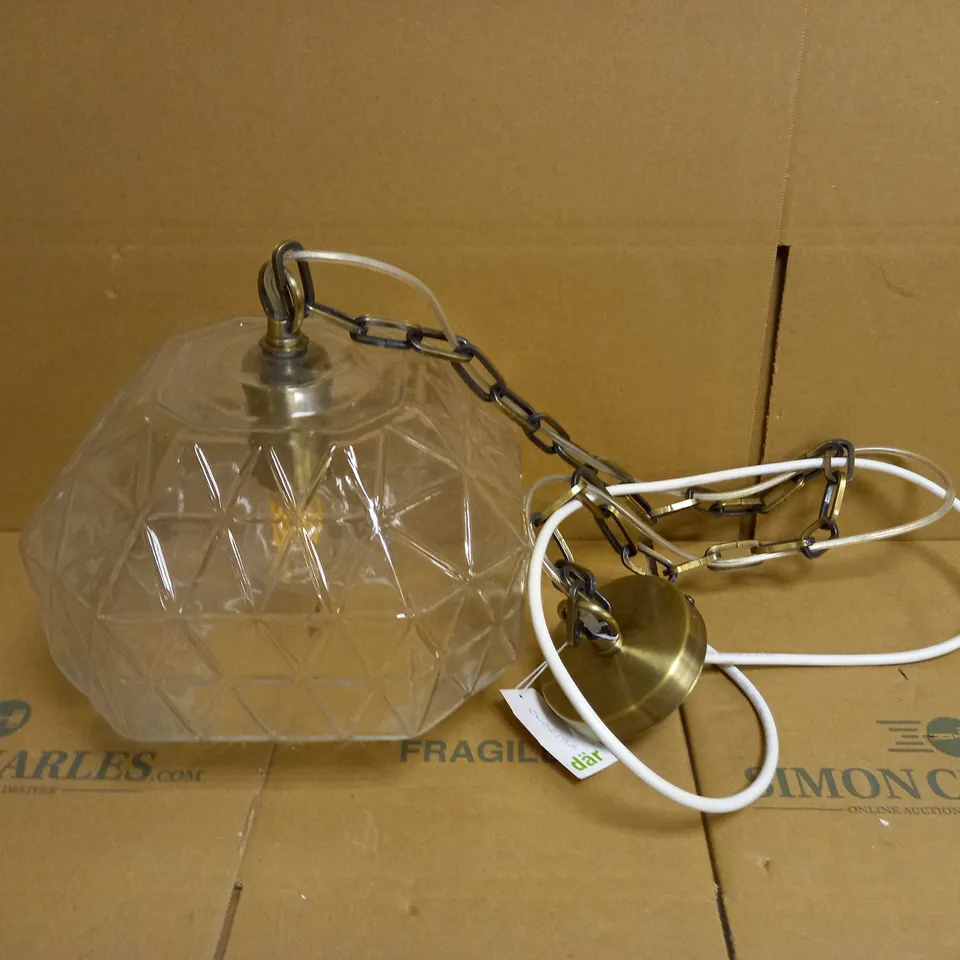DAR LIGHTING GROUP GLASS PENDANT CEILING LIGHT