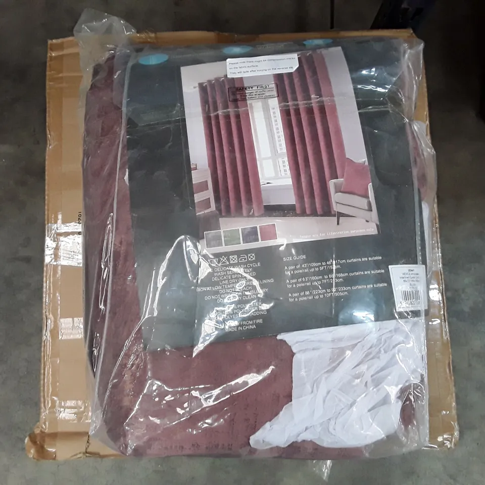 CONRADA POLYESTER ROOM DARKENING EYELET CURTAIN PAIR (SET OF 2)