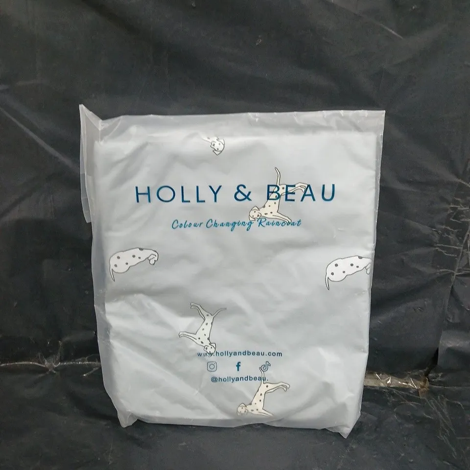 BAGGED HOLLY AND BEAU DALMATIAN RAINCOAT - SIZE M - KIDS - COLOUR CHANGING 