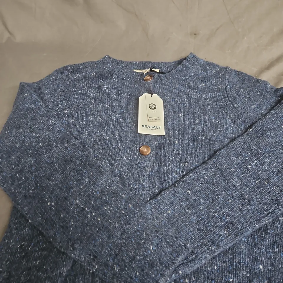 SEASALT CORNWALL DAWSON PICK CARDIGAN MERINO – STARLING, UK 10