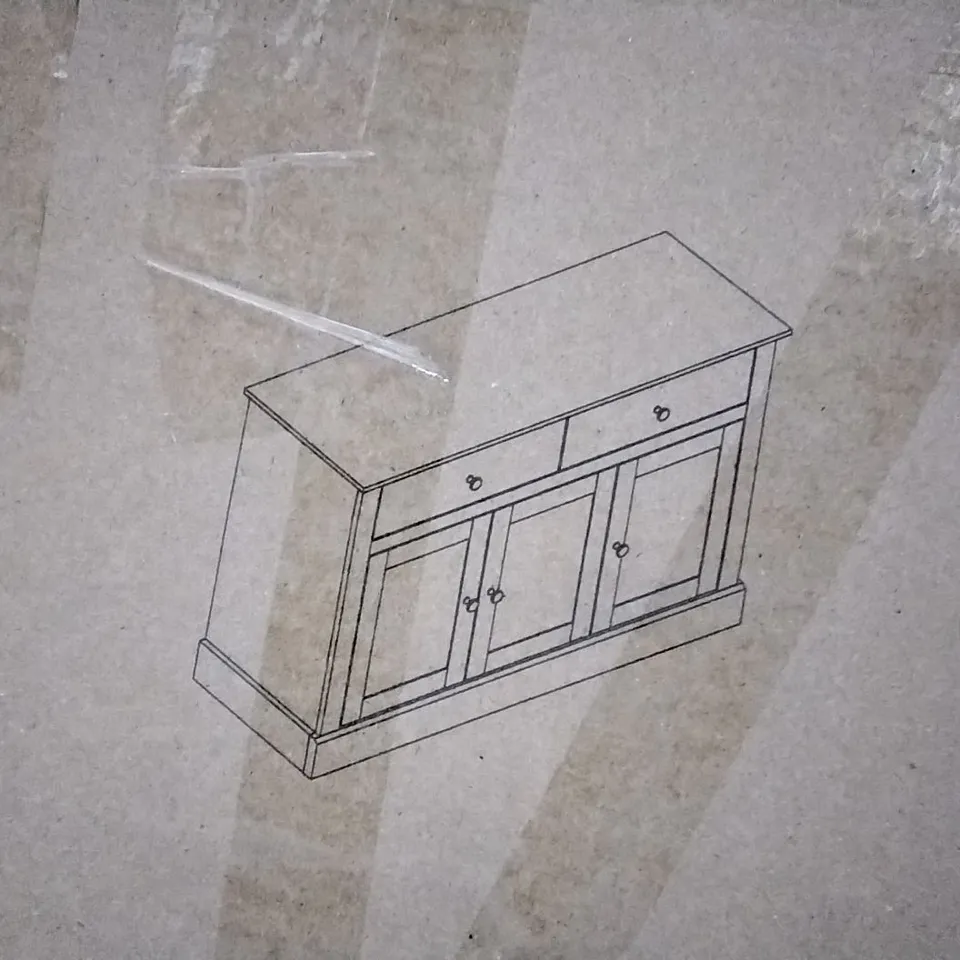 BOXED DEVON 3 DOOR 2 DRAWER SIDEBOARD WHITE 