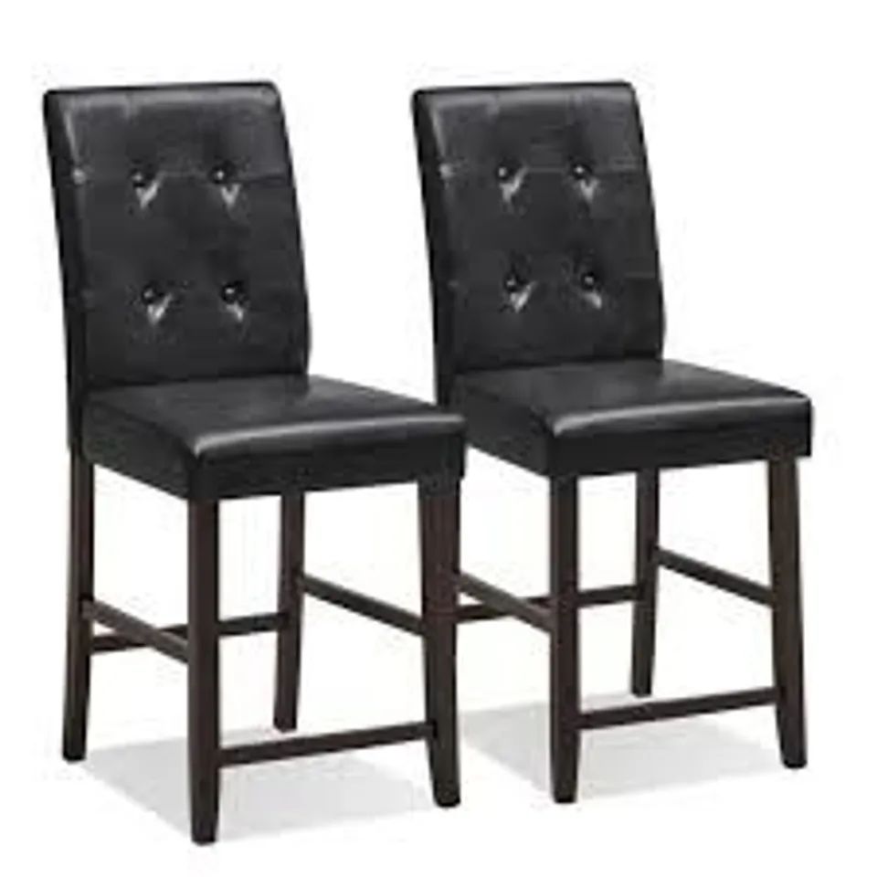 BOXED COSTWAY PADDED BAR STOOL SET OF 2