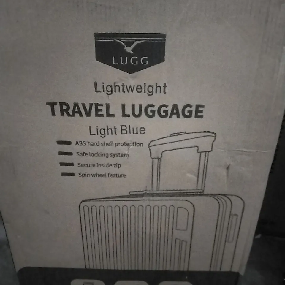 BOXED TRAVEL LUGGAGE LIGHT BLUE