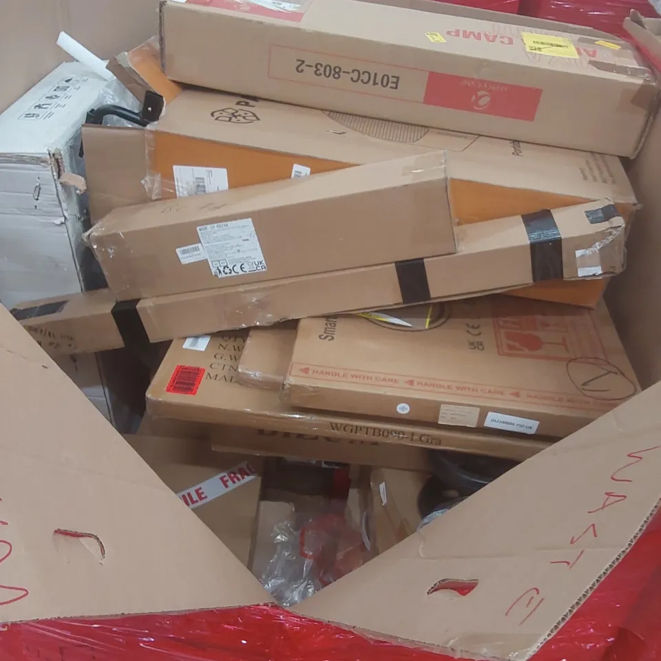PALLET OF ASSORTED PRODUCTS AND ITEMS TO INCLUDE:BED ASSIST TAIL,FOLDING POOL,PRAM