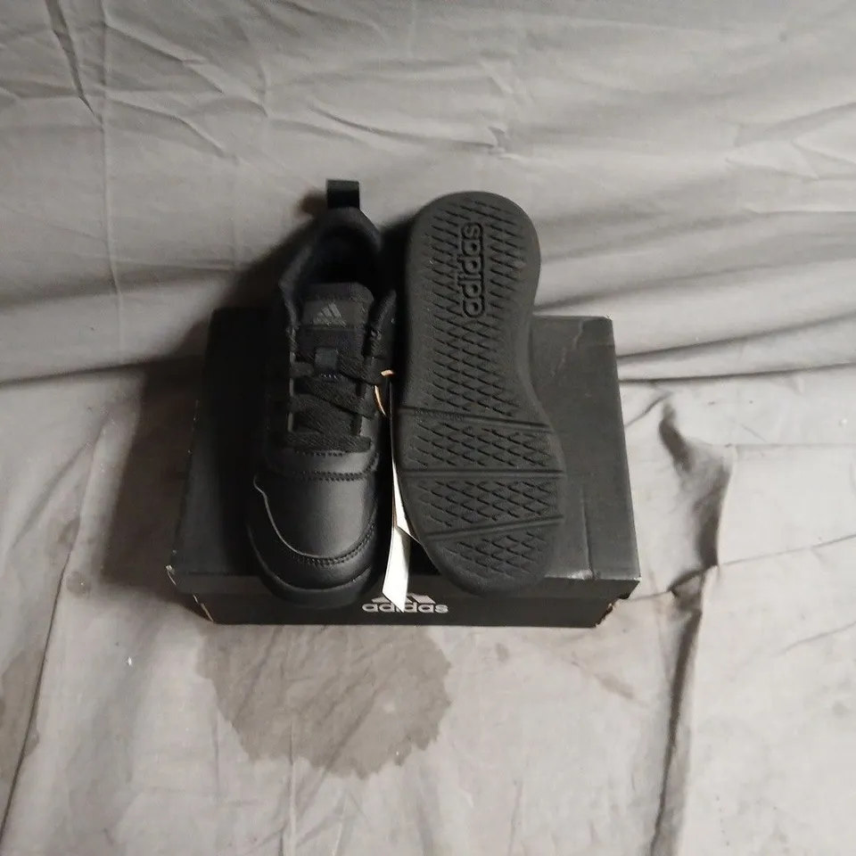 ADIDAS KIDS' BLACK TRAINERS