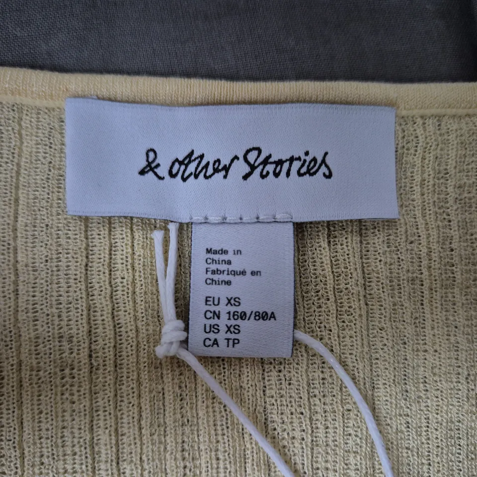 & OTHER STORIES PALE YELLOW KNIT DRESS – XS (EU XS / US XS)