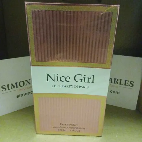 BOXED AND SEALED NICE GIRL LET'S PARTY IN PARIS EAU DE PARFUM 80ML