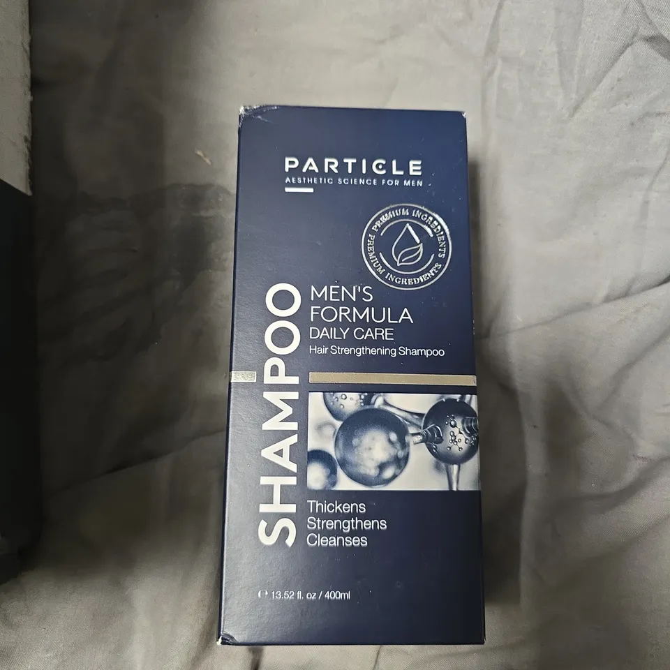 HEALTH & BEAUTY LOT: PARTICLE MEN’S FORMULA DAILY CARE HAIR STRENGTHENING SHAMPOO 400ML; CAREX CHERRY ON TOP HAND WASH 400ML; DERMALEX SCALP PSORIASIS TREATMENT GEL BOX