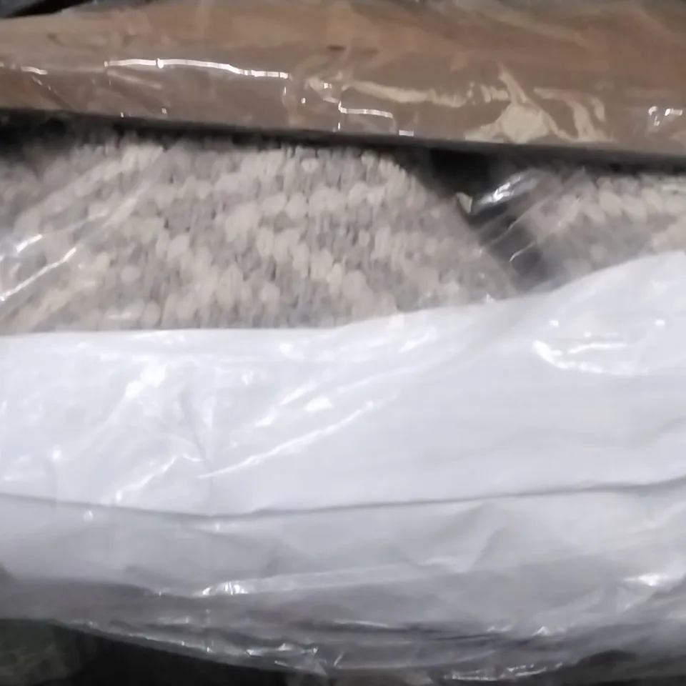 EESA HANDMADE GREY/BEIGE RUG RECTANGULAR 