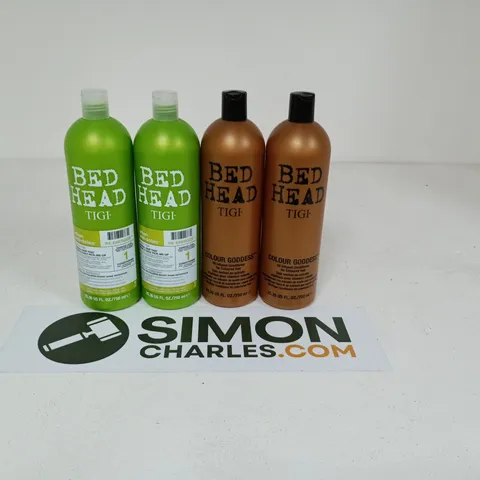 BED HEAD BY TIGI COLOUR GODDESS CONDITIONER X 2 AND URBAN ANTI+DOTES CONDITIONER X 2 (4 BOTTLES)