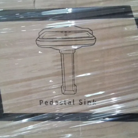 PALLET CONTAINING 4 DEERVALLEY DV-1P521 PEDESTAL BATHROOM SINK BASINS