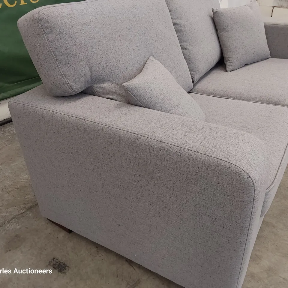 DESIGNER TWO SEATER SOFA GREY FABRIC 