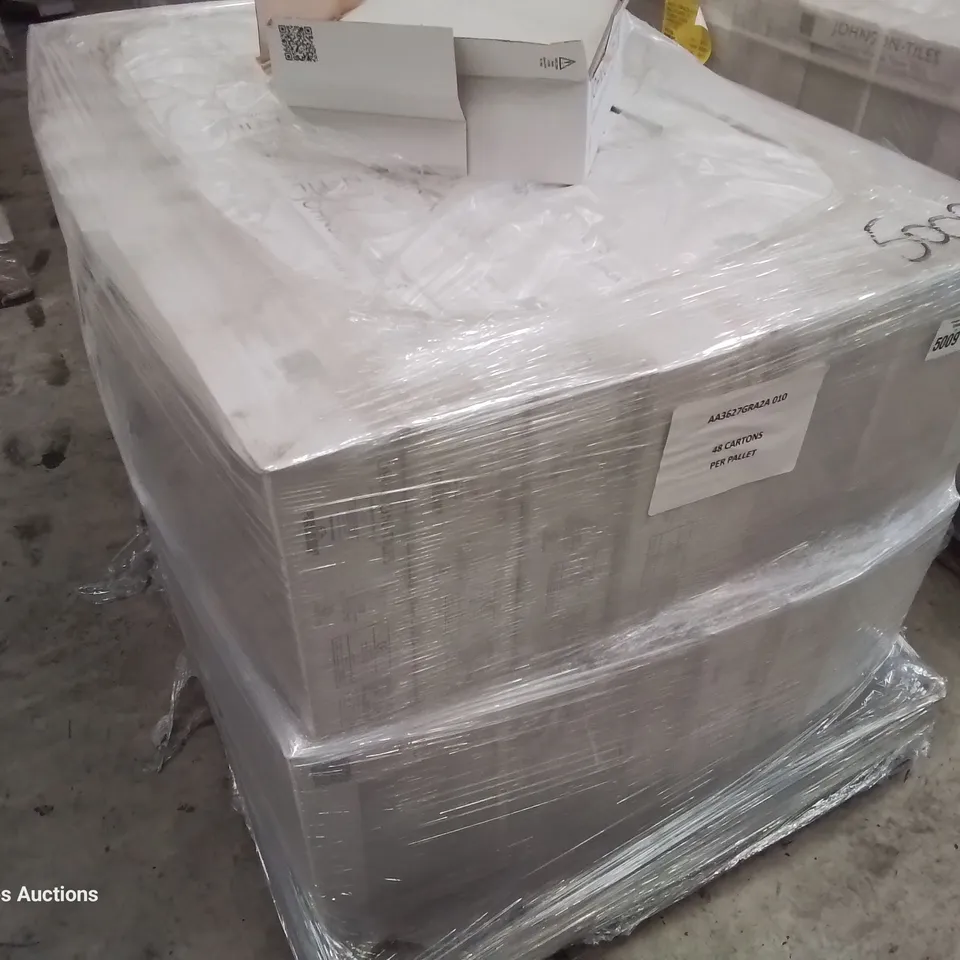 PALLET OF 48 × 10 CARTONS OF BRAND NEW JOHNSONS GRAY SLATE MATT WALL TILES - 36X27.5cm