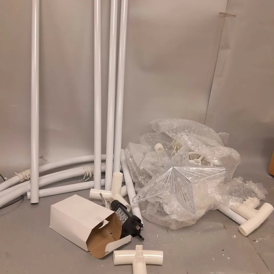 BOXED 8-FOOT WHITE WATERFALL LIGHT-UP OUTDOOR CHRISTMAS TREE RRP £59.99