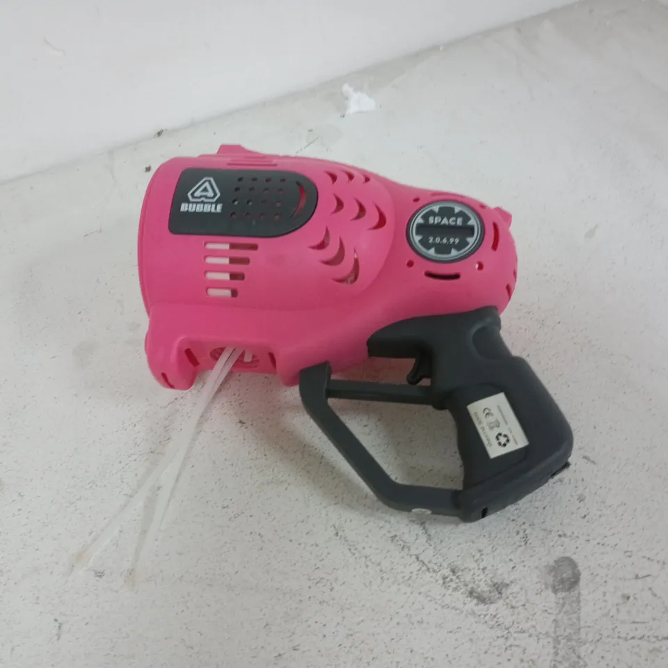 BOXED SPACE BUBBLE ELECTRIC BUBBLE MACHINE IN PINK