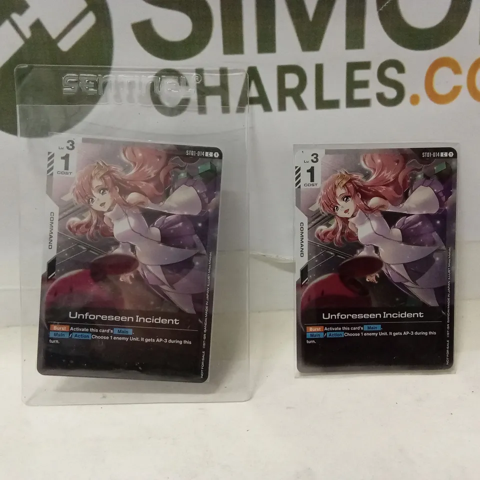 2 x GUNDAM 'UNFORSEEN INCIDENT' CARDS