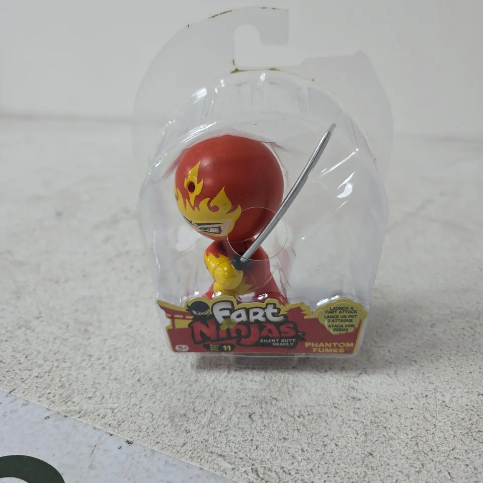 FART NINJAS FIGURE – RED NINJA WITH SWORD, CARDED 