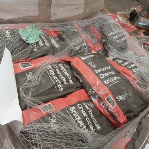 PALLET CONTAINING A LARGE QUANTITY OF CHARCOAL BRIQUETTE BAGS 