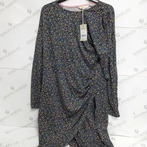 BODEN RUCHED JERSEY MINI DRESS SIZE 12L